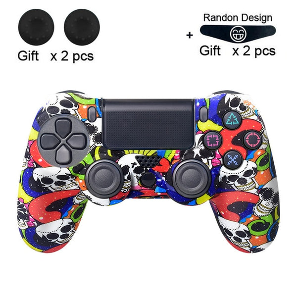 Data Frog Soft Silicone Gel Rubber Case Cover For SONY Playstation 4 PS4 Controller Protection Case For PS4 Pro Slim Gamepad