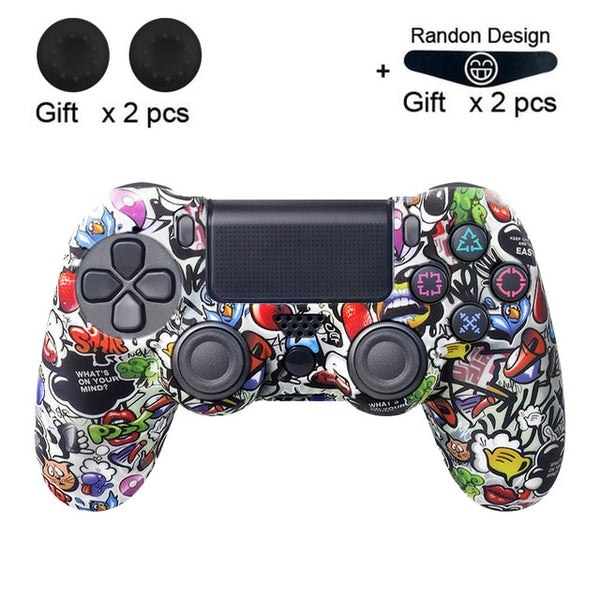 Data Frog Soft Silicone Gel Rubber Case Cover For SONY Playstation 4 PS4 Controller Protection Case For PS4 Pro Slim Gamepad