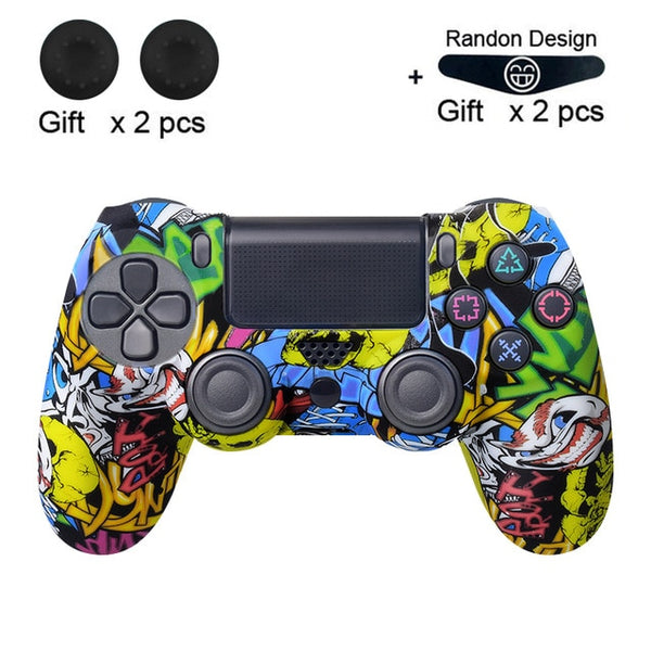 Data Frog Soft Silicone Gel Rubber Case Cover For SONY Playstation 4 PS4 Controller Protection Case For PS4 Pro Slim Gamepad