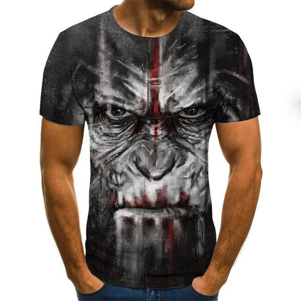 2020 Mens horror T shirts Fashion New Summer Men's Short Sleeve T-shirt Casual 3D Zombie Print Rock Tshirt For Man Full Printed