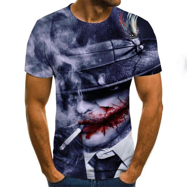 2020 Mens horror T shirts Fashion New Summer Men's Short Sleeve T-shirt Casual 3D Zombie Print Rock Tshirt For Man Full Printed