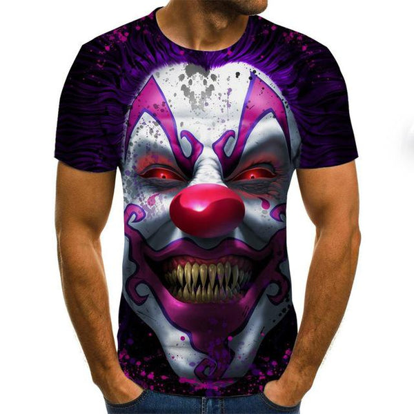 2020 Mens horror T shirts Fashion New Summer Men's Short Sleeve T-shirt Casual 3D Zombie Print Rock Tshirt For Man Full Printed