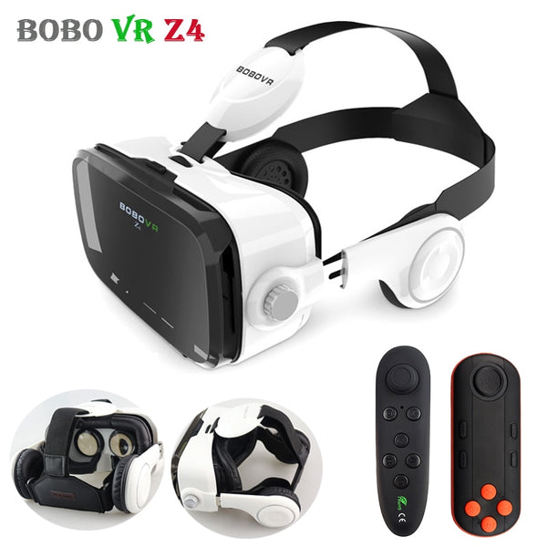 Original BOBOVR Z4 Leather 3D Cardboard Helmet Virtual Reality VR Glasses Headset Stereo BOBO VR for 4-6' Mobile Phone