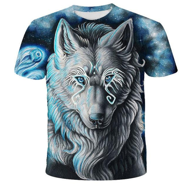 Lovers Wolf Printed T shirts Men 3d T-shirts Drop Ship Top Tee Short Sleeve Camiseta Round Neck Tshirt Fashion Casual Brand