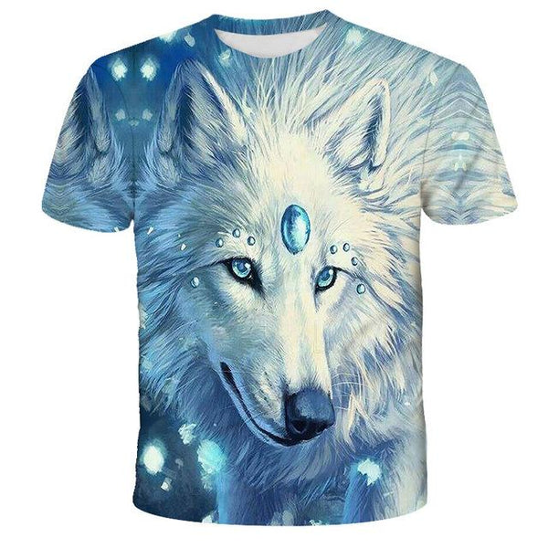 Lovers Wolf Printed T shirts Men 3d T-shirts Drop Ship Top Tee Short Sleeve Camiseta Round Neck Tshirt Fashion Casual Brand