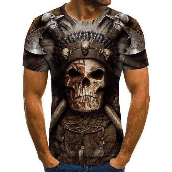 Men clothes 2020 New Mens Summer Skull Print Men Short Sleeve T-shirt 3D print t Shirt Casual Breathable funny t shirts