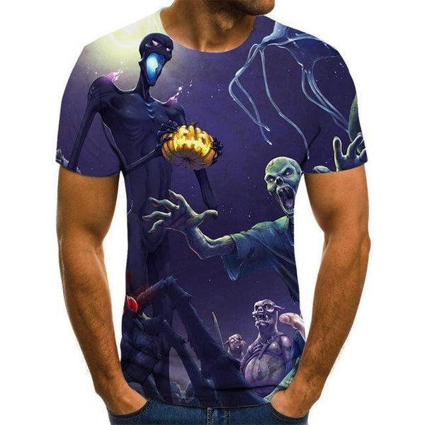 Men clothes 2020 New Mens Summer Skull Print Men Short Sleeve T-shirt 3D print t Shirt Casual Breathable funny t shirts