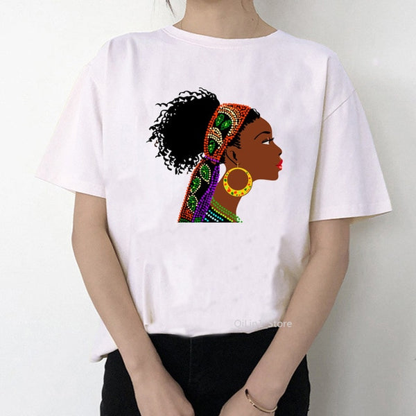 God says you are black girl is beutiful magic t shirt women fashion graphic t shirts black lives matter Juneteenth tshirt tops