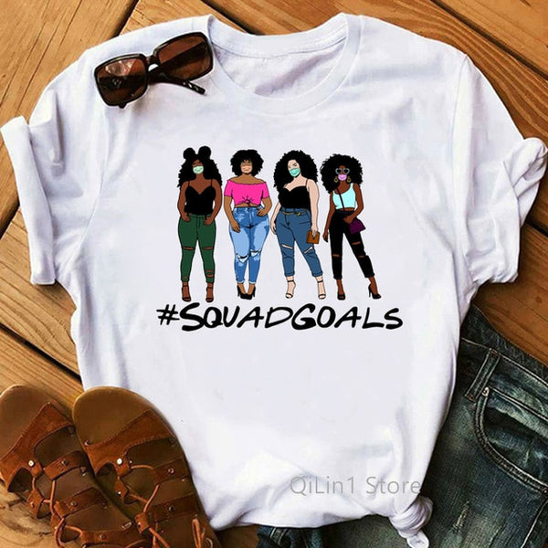 God says you are black girl is beutiful magic t shirt women fashion graphic t shirts black lives matter Juneteenth tshirt tops