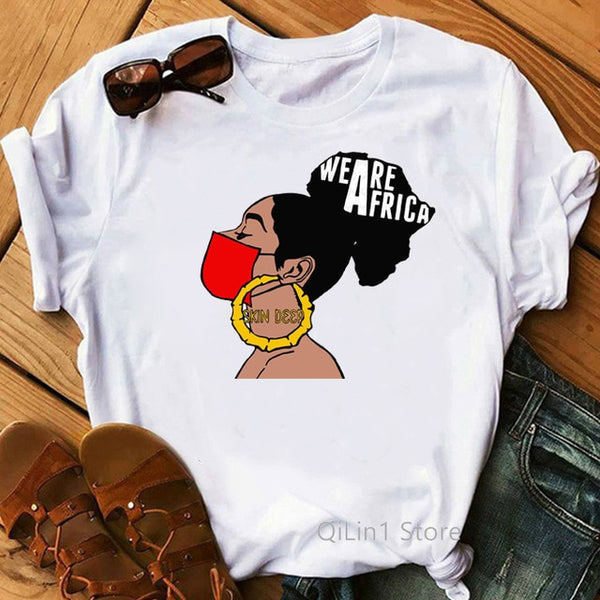 God says you are black girl is beutiful magic t shirt women fashion graphic t shirts black lives matter Juneteenth tshirt tops