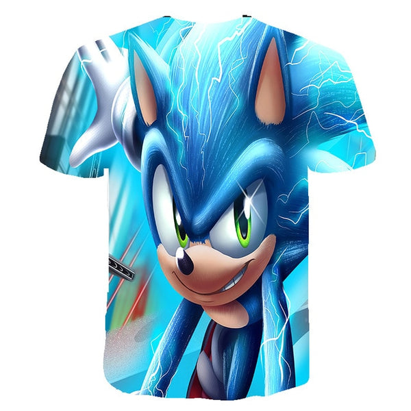 2020 Summer T-shirt Sonic the Hedgehog Casual T shirts Cartoon Baby 3D Boys t shirt  Fashion Breathable Kids Clothes shirts