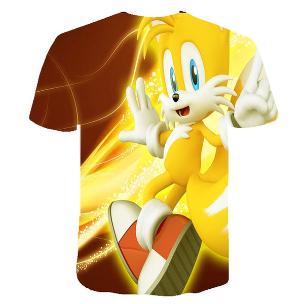 2020 Summer T-shirt Sonic the Hedgehog Casual T shirts Cartoon Baby 3D Boys t shirt  Fashion Breathable Kids Clothes shirts