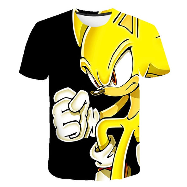 2020 Summer T-shirt Sonic the Hedgehog Casual T shirts Cartoon Baby 3D Boys t shirt  Fashion Breathable Kids Clothes shirts