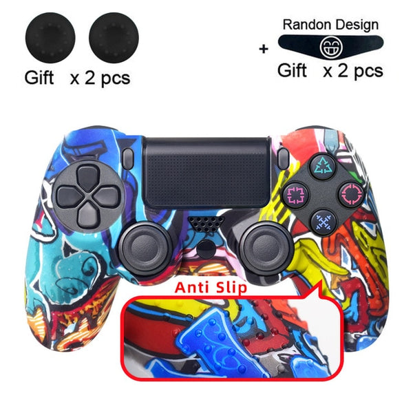 Data Frog Soft Silicone Gel Rubber Case Cover For SONY Playstation 4 PS4 Controller Protection Case For PS4 Pro Slim Gamepad