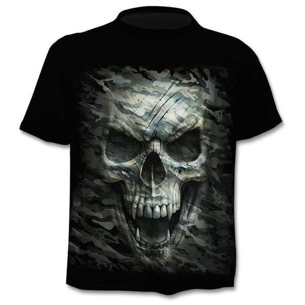 2020 new Drop ship 3D printed T-shirt men's women's tshirt punk style top tees skull t shirt gothic tshirt asian size 6XL gym