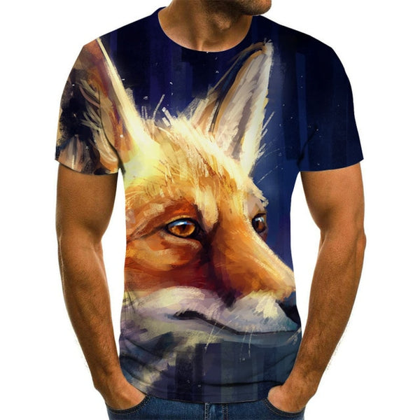 Summer 2020 new 3D printed T-shirt animal print men's T-shirt print casual T-shirt O-neck hip hop short sleeve size 110-6XL