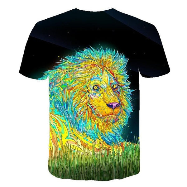 Summer 2020 new 3D printed T-shirt animal print men's T-shirt print casual T-shirt O-neck hip hop short sleeve size 110-6XL