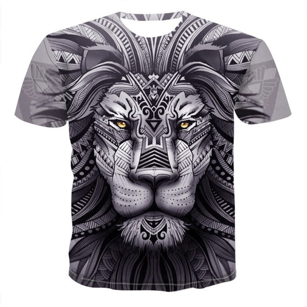 Summer 2020 new 3D printed T-shirt animal print men's T-shirt print casual T-shirt O-neck hip hop short sleeve size 110-6XL