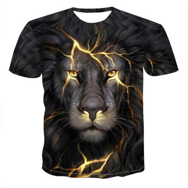 Summer 2020 new 3D printed T-shirt animal print men's T-shirt print casual T-shirt O-neck hip hop short sleeve size 110-6XL