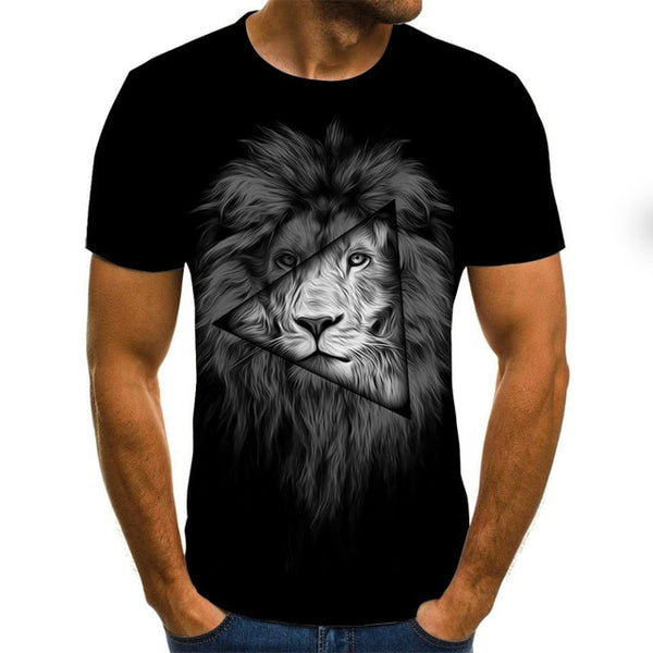 Summer 2020 new 3D printed T-shirt animal print men's T-shirt print casual T-shirt O-neck hip hop short sleeve size 110-6XL