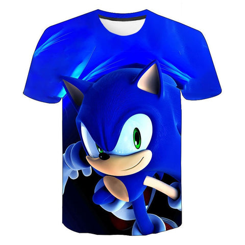 Boys Cartoon Sonic T Shirt hedgehog sonic t-shirt 3D Printed Tops Boys Streetwear Clothes for Teenager Children Tops 2020 Summer