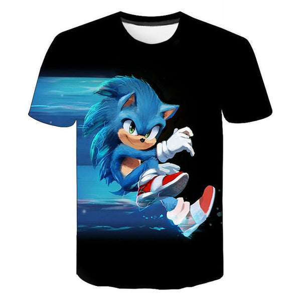 Boys Cartoon Sonic T Shirt hedgehog sonic t-shirt 3D Printed Tops Boys Streetwear Clothes for Teenager Children Tops 2020 Summer