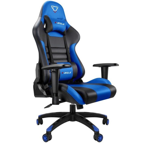 Furgle Body Huging Design Office Seat Gaming Chair White WCG Gaming Chair Engineering Nylon base Computer Chair with PU Leather