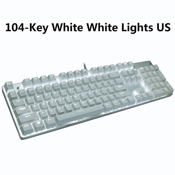 Metoo Gaming Mechanical Keyboard Game Anti-ghosting Russian/US Blue Black Red Switch Backlit USB Wired Keyboard For pro Gamer