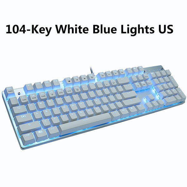 Metoo Gaming Mechanical Keyboard Game Anti-ghosting Russian/US Blue Black Red Switch Backlit USB Wired Keyboard For pro Gamer