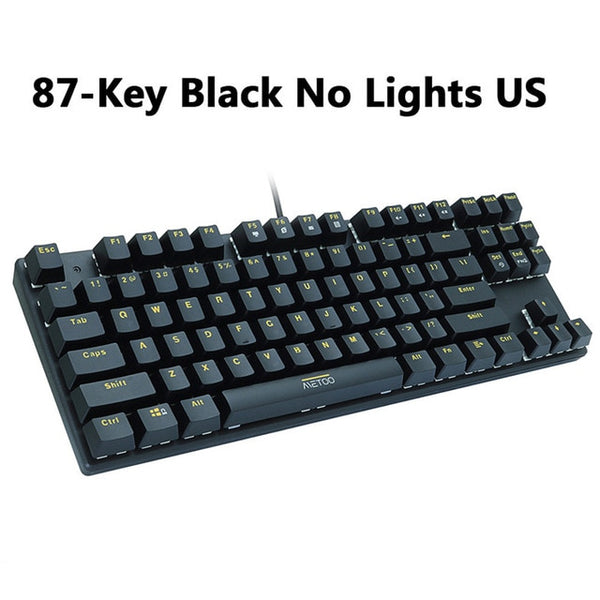 Metoo Gaming Mechanical Keyboard Game Anti-ghosting Russian/US Blue Black Red Switch Backlit USB Wired Keyboard For pro Gamer