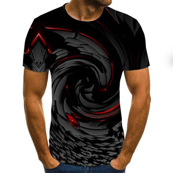 Summer Three-dimensional 3D vortex T-shirt Men Women Fashion 3D T Shirt Short Sleeve Harajuku Hip Hop Cute Tshirt