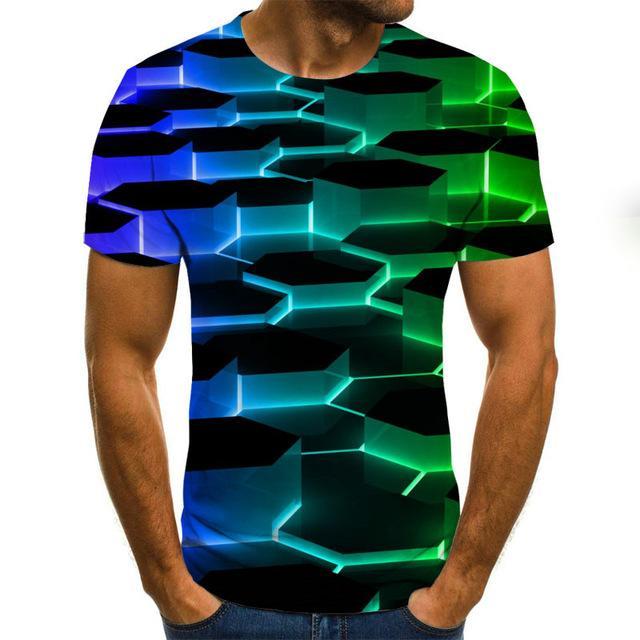 Summer Three-dimensional 3D vortex T-shirt Men Women Fashion 3D T Shirt Short Sleeve Harajuku Hip Hop Cute Tshirt