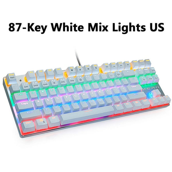 Metoo Gaming Mechanical Keyboard Game Anti-ghosting Russian/US Blue Black Red Switch Backlit USB Wired Keyboard For pro Gamer