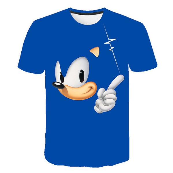 Boys Cartoon Sonic T Shirt hedgehog sonic t-shirt 3D Printed Tops Boys Streetwear Clothes for Teenager Children Tops 2020 Summer