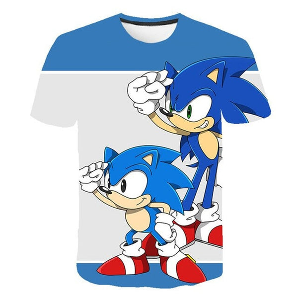 Boys Cartoon Sonic T Shirt hedgehog sonic t-shirt 3D Printed Tops Boys Streetwear Clothes for Teenager Children Tops 2020 Summer