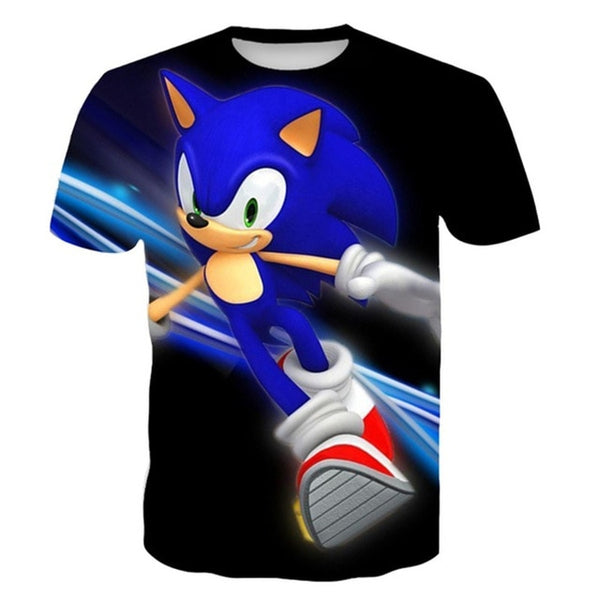 Boys Cartoon Sonic T Shirt hedgehog sonic t-shirt 3D Printed Tops Boys Streetwear Clothes for Teenager Children Tops 2020 Summer