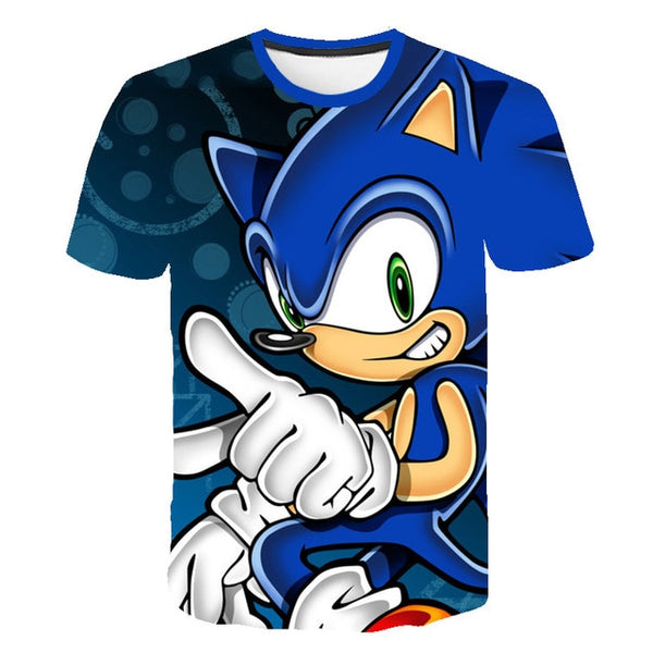 Boys Cartoon Sonic T Shirt hedgehog sonic t-shirt 3D Printed Tops Boys Streetwear Clothes for Teenager Children Tops 2020 Summer