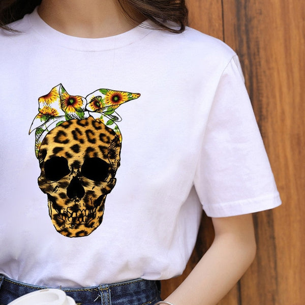 ZOGANKIN Summer Fashion Shirt Lips Leopard Graphic T Shirt Women Tops Base O-neckBlack Tees Kiss Leopard Lip Funny Girls Tshirt