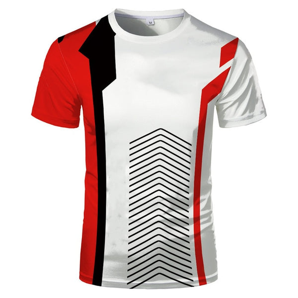 3D Digital Summer Hot Sale Fashion Short Sleeve Slim Comfortable Men's and Women's Sports T-shirt