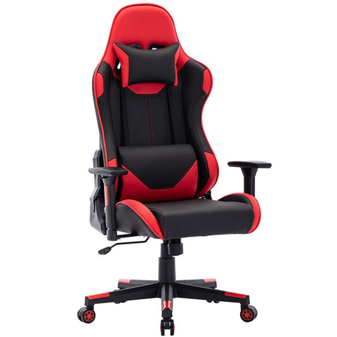 Racing Style Gaming Chair PU Leather High Back Office Chair Ergonomic Design with Adjustable Armrest and Lumbar Support