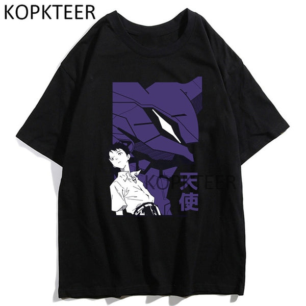 Men T-shirts Ayanami Rei Ikari Shinji Asuka Langley Soryu Anime Graphic Print Summer Tshirts Streetwear Ulzzang Harajuku T-Shirt