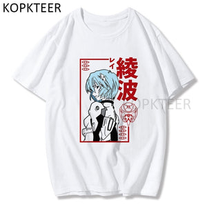 Men T-shirts Ayanami Rei Ikari Shinji Asuka Langley Soryu Anime Graphic Print Summer Tshirts Streetwear Ulzzang Harajuku T-Shirt