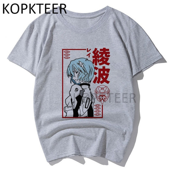 Men T-shirts Ayanami Rei Ikari Shinji Asuka Langley Soryu Anime Graphic Print Summer Tshirts Streetwear Ulzzang Harajuku T-Shirt