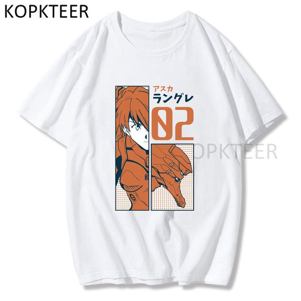 Men T-shirts Ayanami Rei Ikari Shinji Asuka Langley Soryu Anime Graphic Print Summer Tshirts Streetwear Ulzzang Harajuku T-Shirt