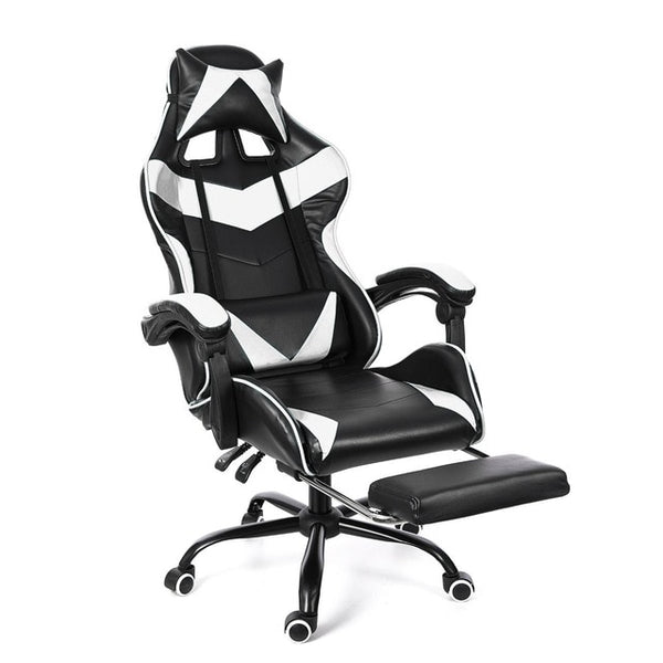 Computer Office Chair Gaming Home Leather Executive Swivel Gamer Chair Lifting Rotatable Armchair Footrest Adjustable Desk Chair