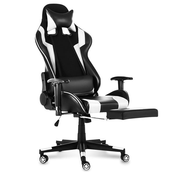 Computer Office Chair Gaming Home Leather Executive Swivel Gamer Chair Lifting Rotatable Armchair Footrest Adjustable Desk Chair