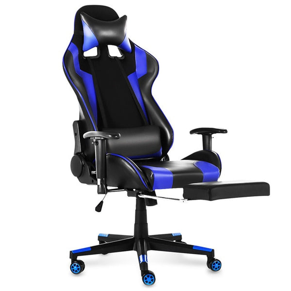 Computer Office Chair Gaming Home Leather Executive Swivel Gamer Chair Lifting Rotatable Armchair Footrest Adjustable Desk Chair