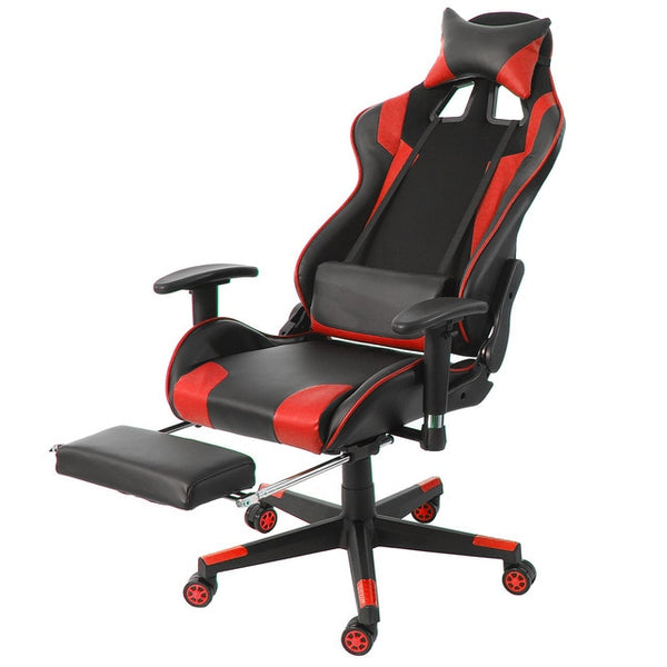 Computer Office Chair Gaming Home Leather Executive Swivel Gamer Chair Lifting Rotatable Armchair Footrest Adjustable Desk Chair