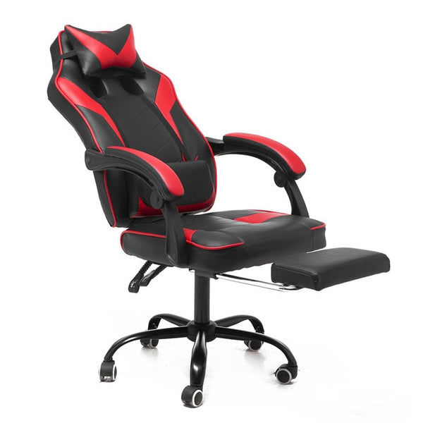 Computer Office Chair Gaming Home Leather Executive Swivel Gamer Chair Lifting Rotatable Armchair Footrest Adjustable Desk Chair