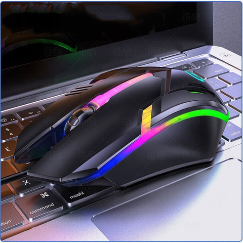 USB luminous G6 wired gaming mouse desktop laptop universal mouse mixed color keyboard accessories Bluetooth interface